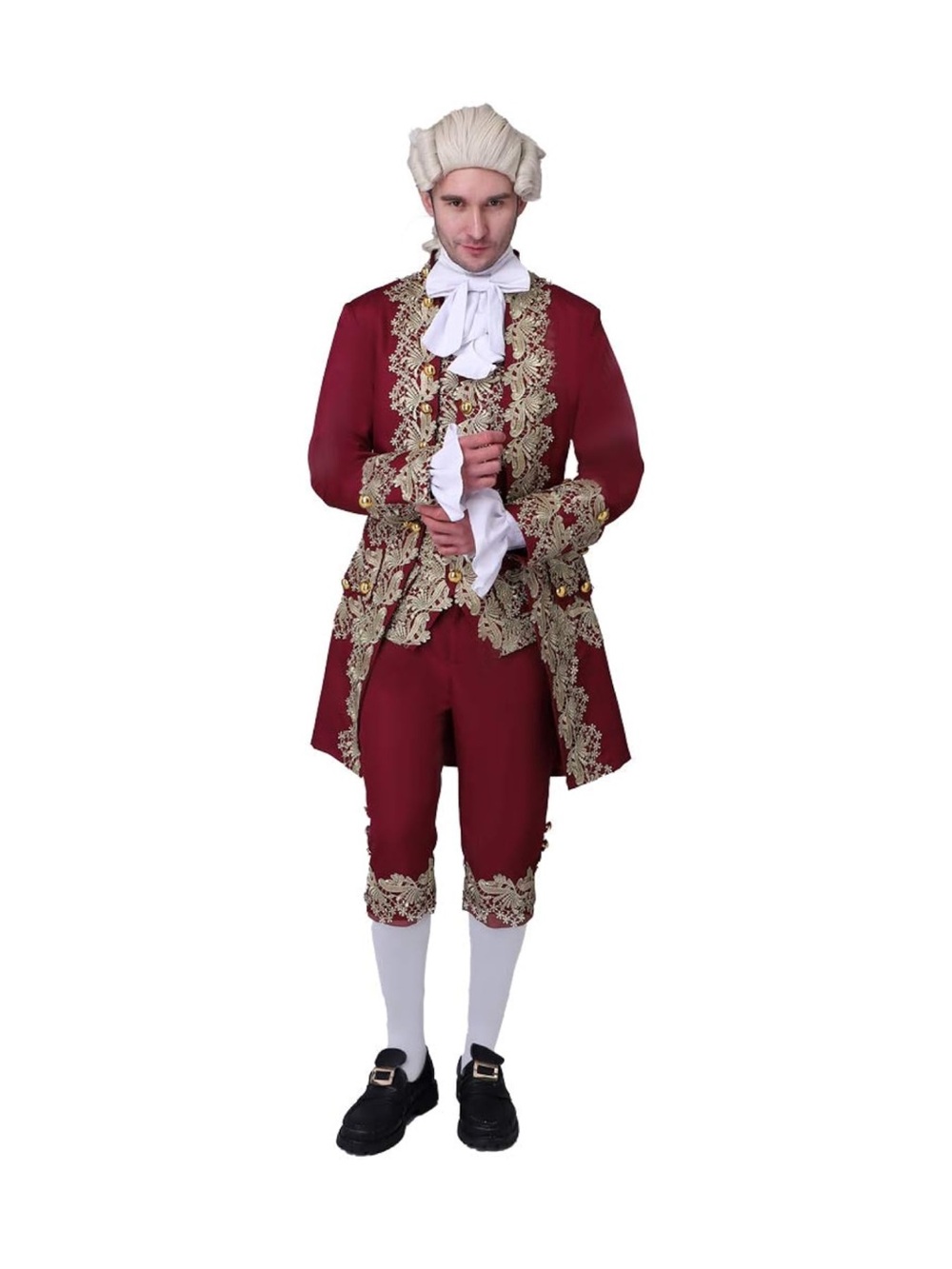 Men's 18th Century Court Suit Colonial Victorian British Military Uniform